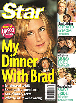 Illustration for article titled This Week In Tabloids: Lindsay Has Baby Plans, Katie Sees Josh, Jen & Brad Do Not Have Dinner